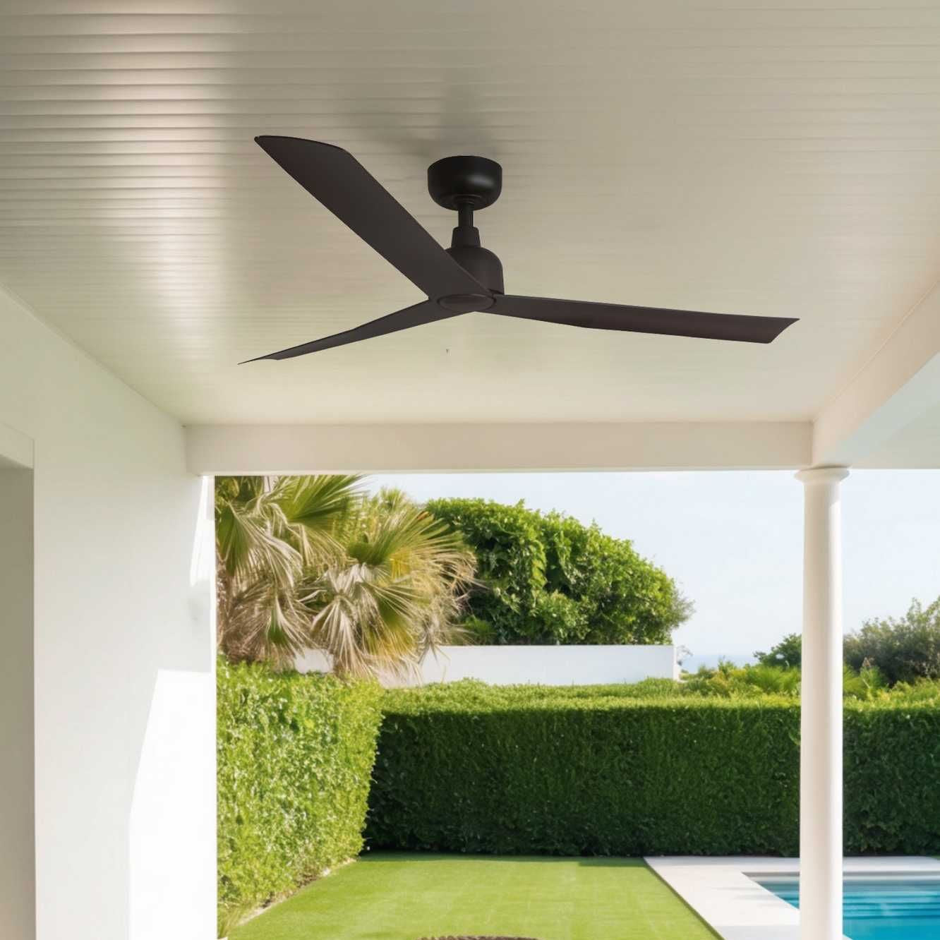 Ventilateur de plafond extérieur Riverton Blanc