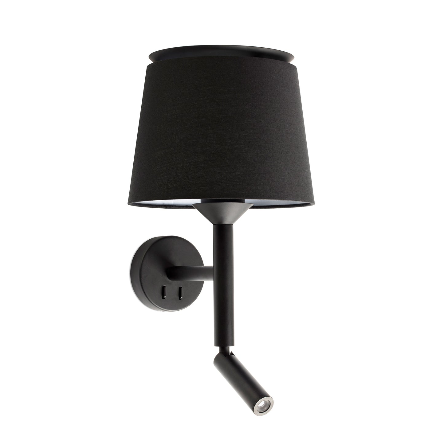 Applique murale SAVOY noire avec liseuse
