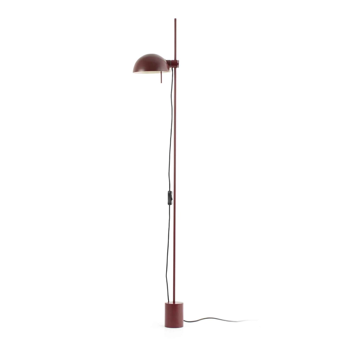 Lampadaire MATILDA de couleur grenat pour salon et coin lecture - Lumisign