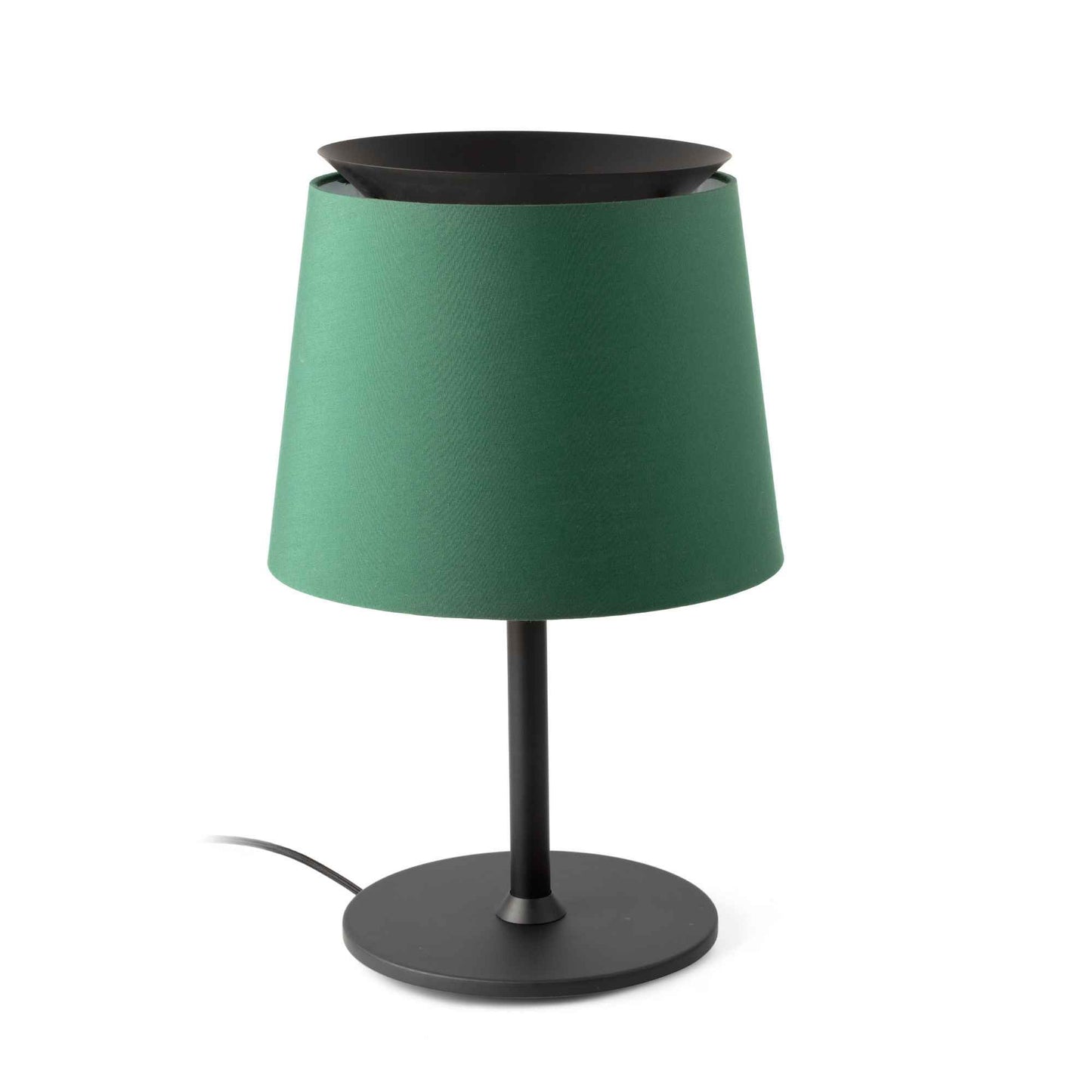 Lampe de table SAVOY noire et verte, un objet d’éclairage intérieur qui incarne l’élégance contemporaine