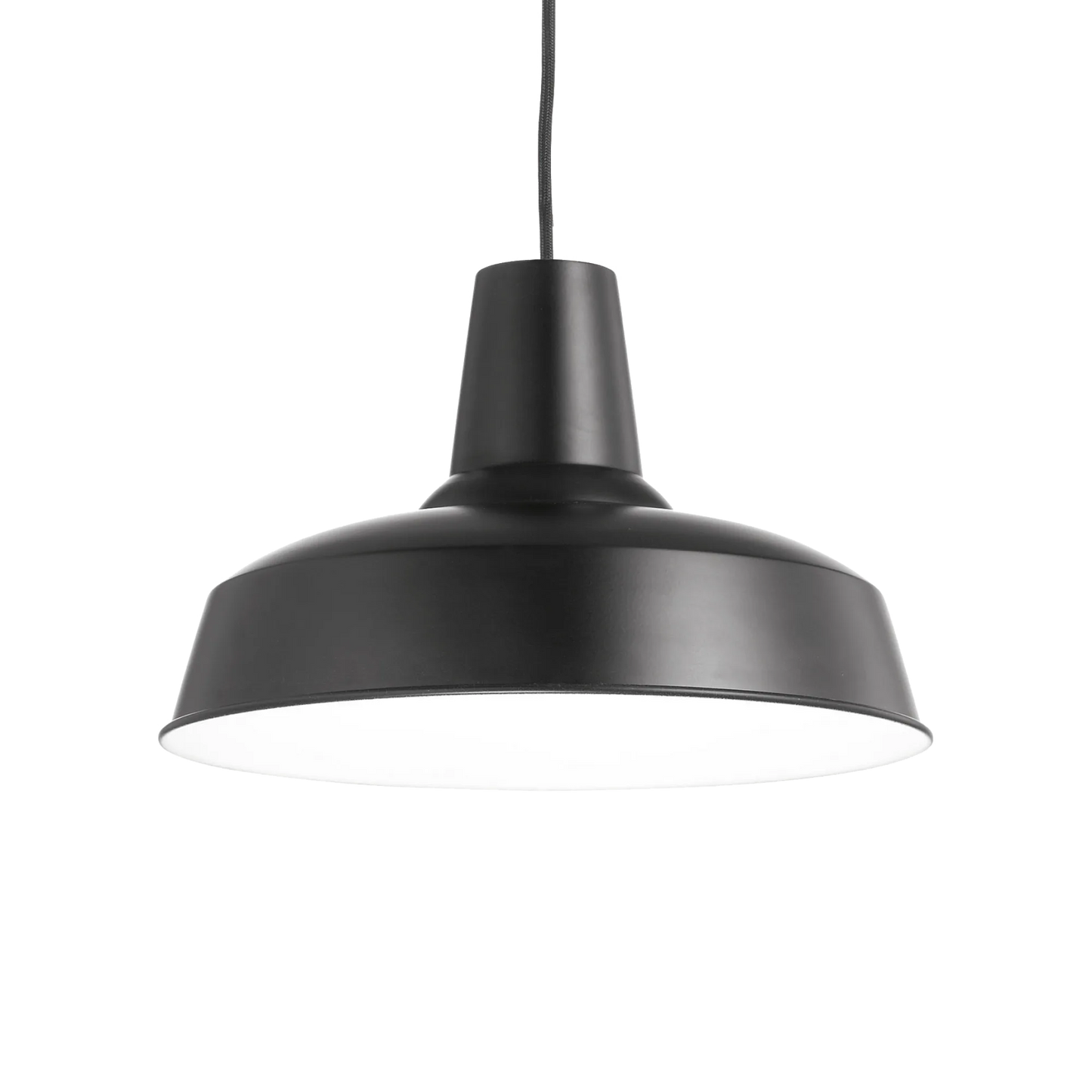 Suspension MOBY noire design rétro pour une ambiance élégante. Hauteur ajustable de 475 à 2225 mm pour une suspension parfaite.