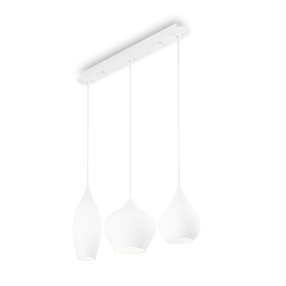 Suspension SOFT SP3 blanche verres soufflés