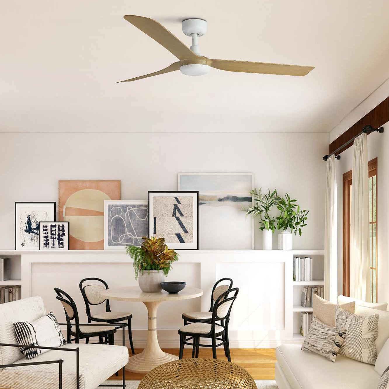 Ventilateur de Plafond Moderne Izaro DC avec LED Silencieux et Pales Blanches 132 cm Ventilateur de Plafond Moderne Izaro DC avec LED Silencieux et Pales Blanches 132 cm