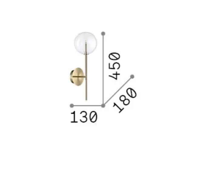 Applique murale EQUINOXE chrome verre transparent - Applique murale - Lumisign