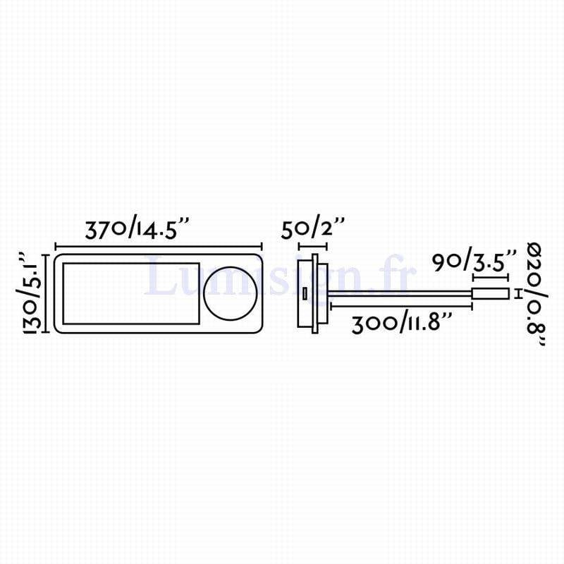Applique liseuse Applique de chevet MOOD avec liseuse Faro Lumisign