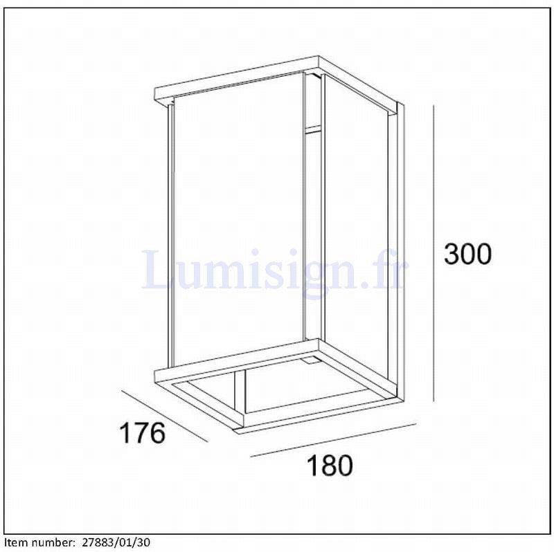 Applique extérieure CLAIRE -1 larg 180 mm vendor-unknown Lumisign