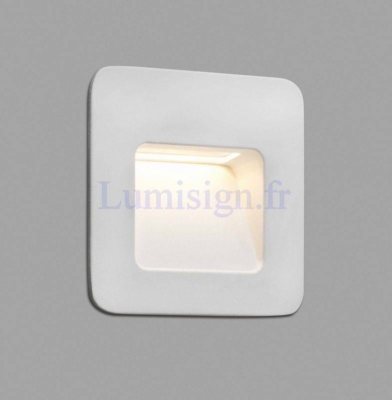 Applique murale encastrable Applique extérieure encastrable LED 3W NASE-1 blanche Faro Lumisign