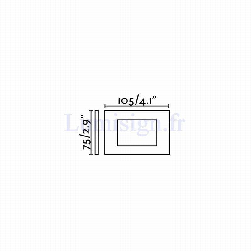 Applique murale encastrable Applique extérieure encastrable LED 5W SPARK blanche Faro Lumisign