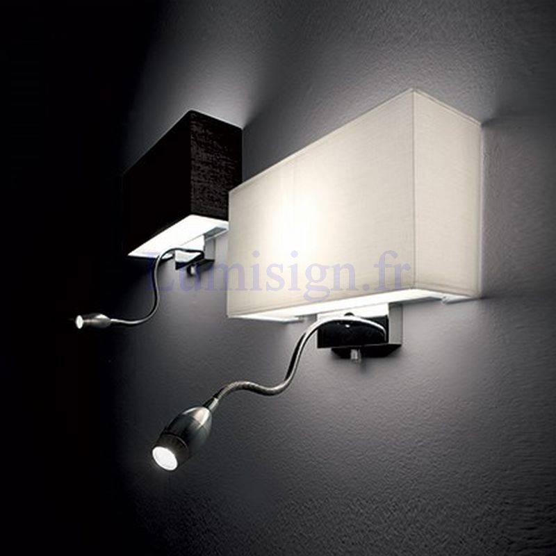 Applique liseuse Applique liseuse HOTEL blanche ou noire Blanche Idéal-lux Lumisign