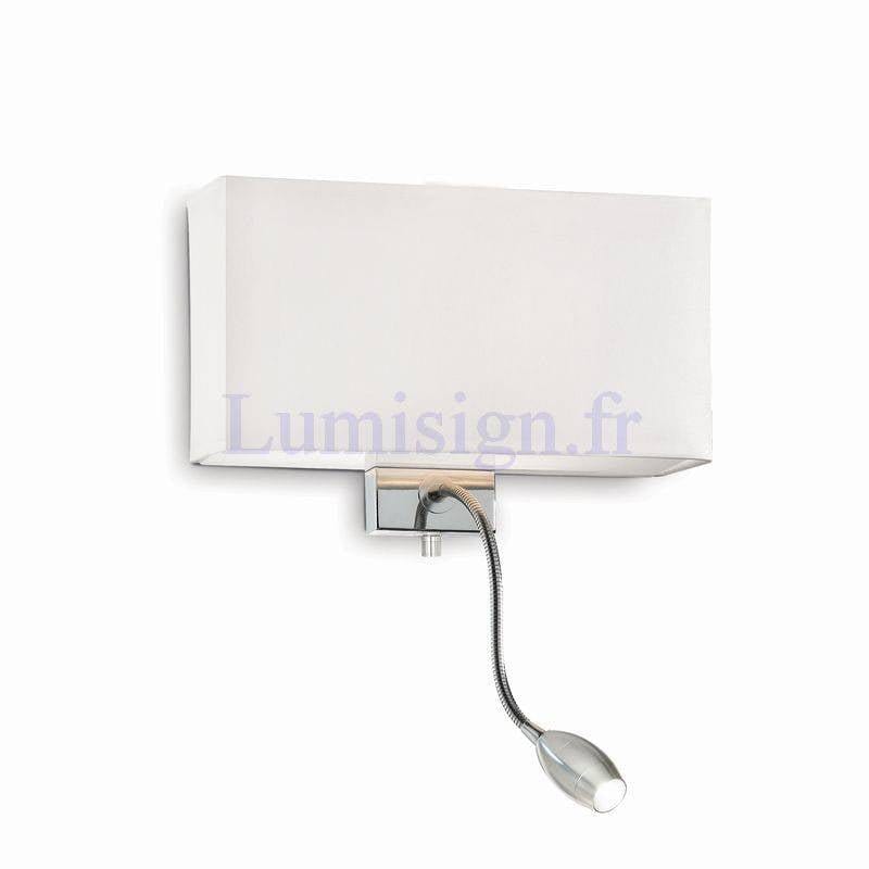Applique liseuse Applique liseuse HOTEL blanche ou noire Blanche Idéal-lux Lumisign