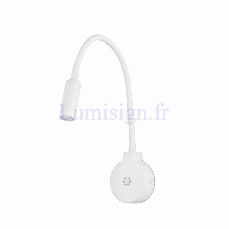 Applique liseuse Applique liseuse PIXIE LED blanche ou noire Blanc Faro Lumisign