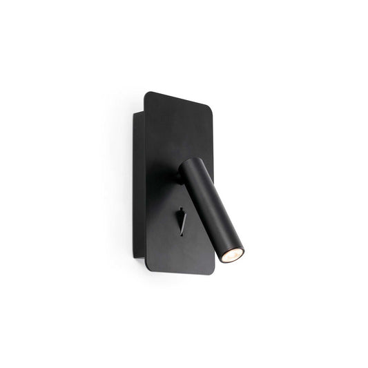 Applique liseuse Applique liseuse SUAU noire mat avec port USB Faro Lumisign