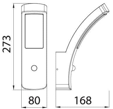 Applique murale extérieure Applique murale extérieure avec détecteur 12W éclairage neutre Miidex Lumisign