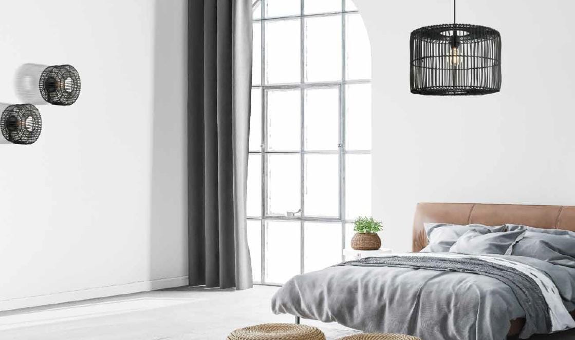 Applique murale Applique murale Zambelis réf 20240-ap rotin noir Zambelis Lumisign