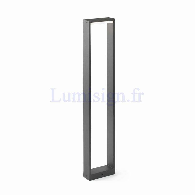 Vue d'ensemble de la balise grise foncée ALP-800 - Borne extérieure LED 6W pour jardin