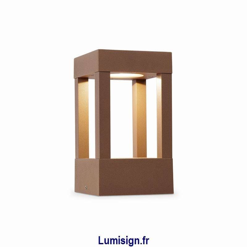 Borne extérieure Borne extérieure led AGRA-P marron rouille Faro Lumisign