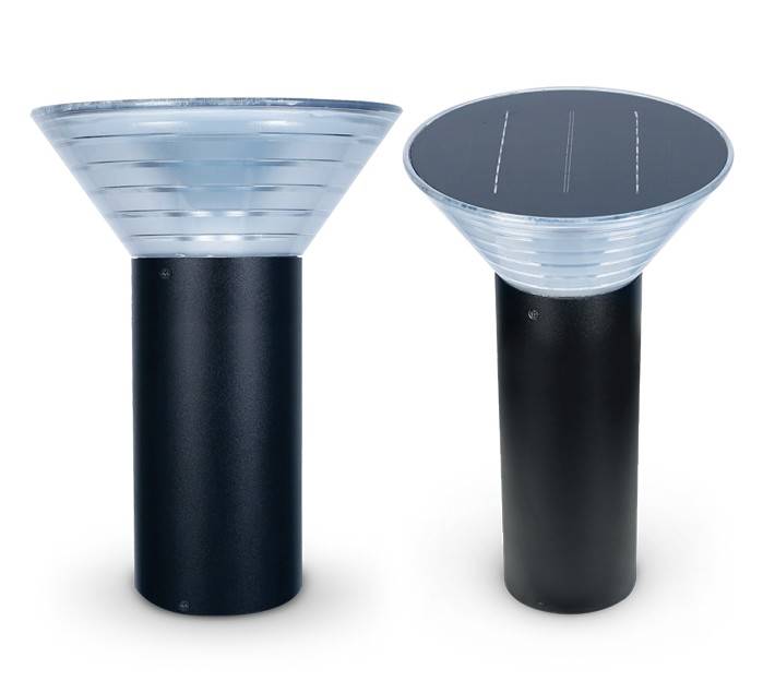 Borne extérieure Borne extérieure LED solaire haut 380 mm éclairage froid Miidex Lumisign