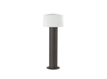 Vue d'ensemble de la borne Muffin Faro gris foncé E27 - Éclairage extérieur moderne