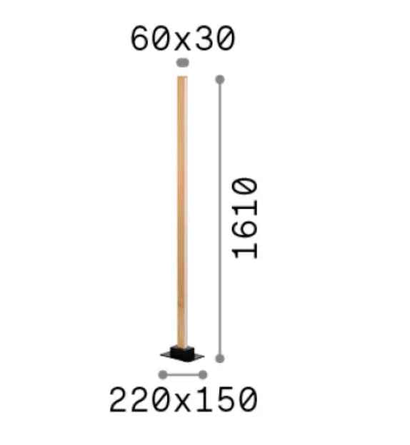 Lampadaire CRAFT bois naturel