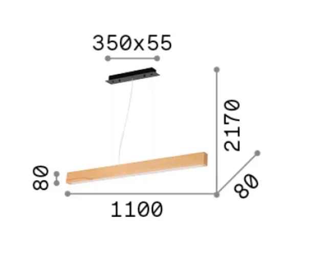 Suspension CRAFT bois naturel