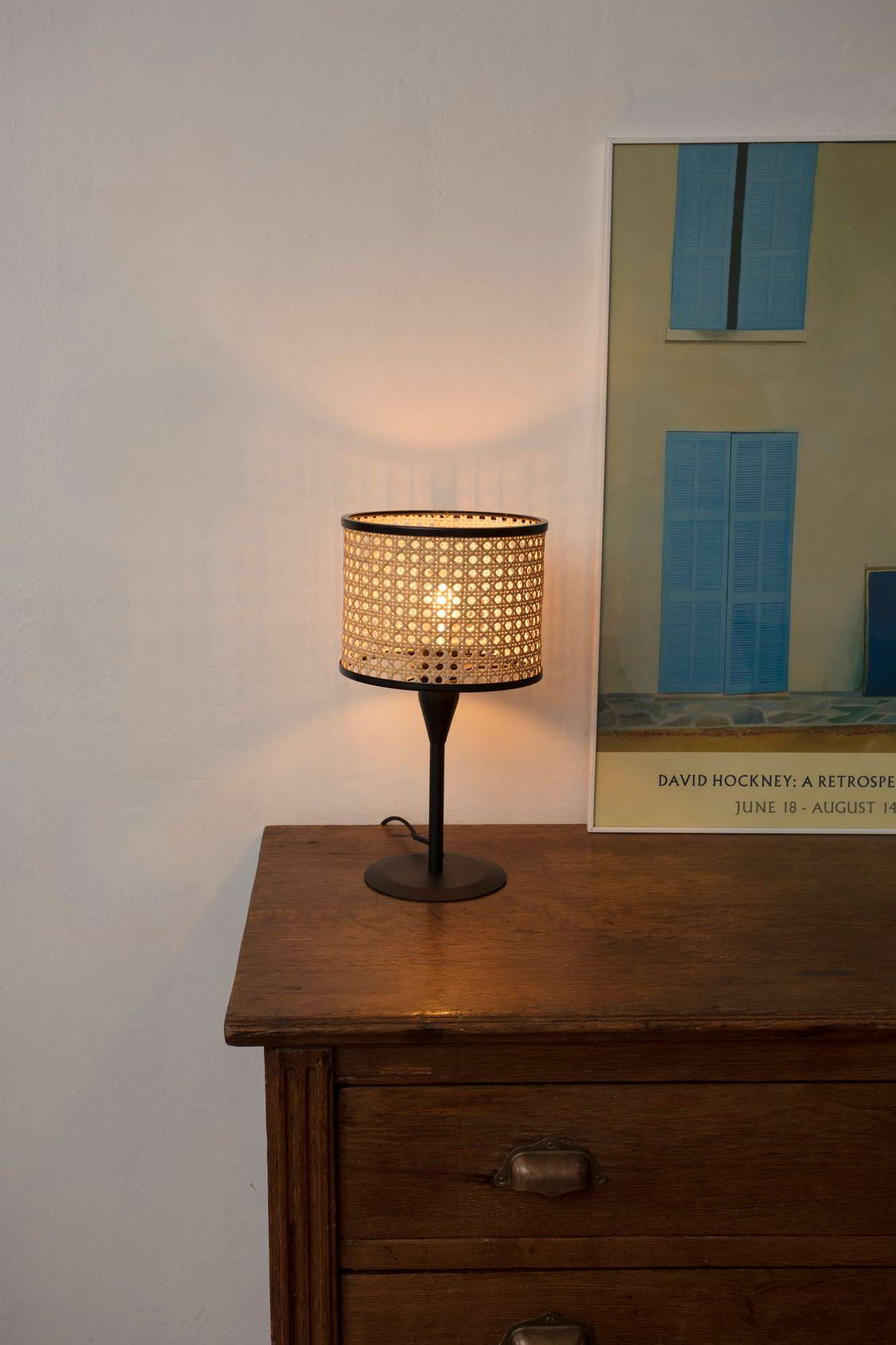 lampe a poser lampe à poser MAMBO cannage rotin Ø 210 mm Faro Lumisign