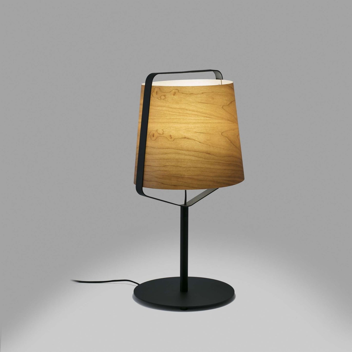 lampe a poser Lampe à poser STOOD acier noir et bois Faro Lumisign