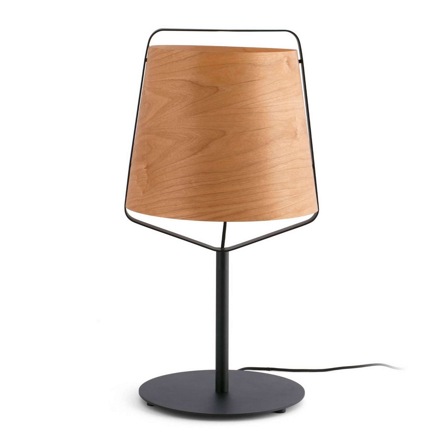 lampe a poser Lampe à poser STOOD acier noir et bois Faro Lumisign
