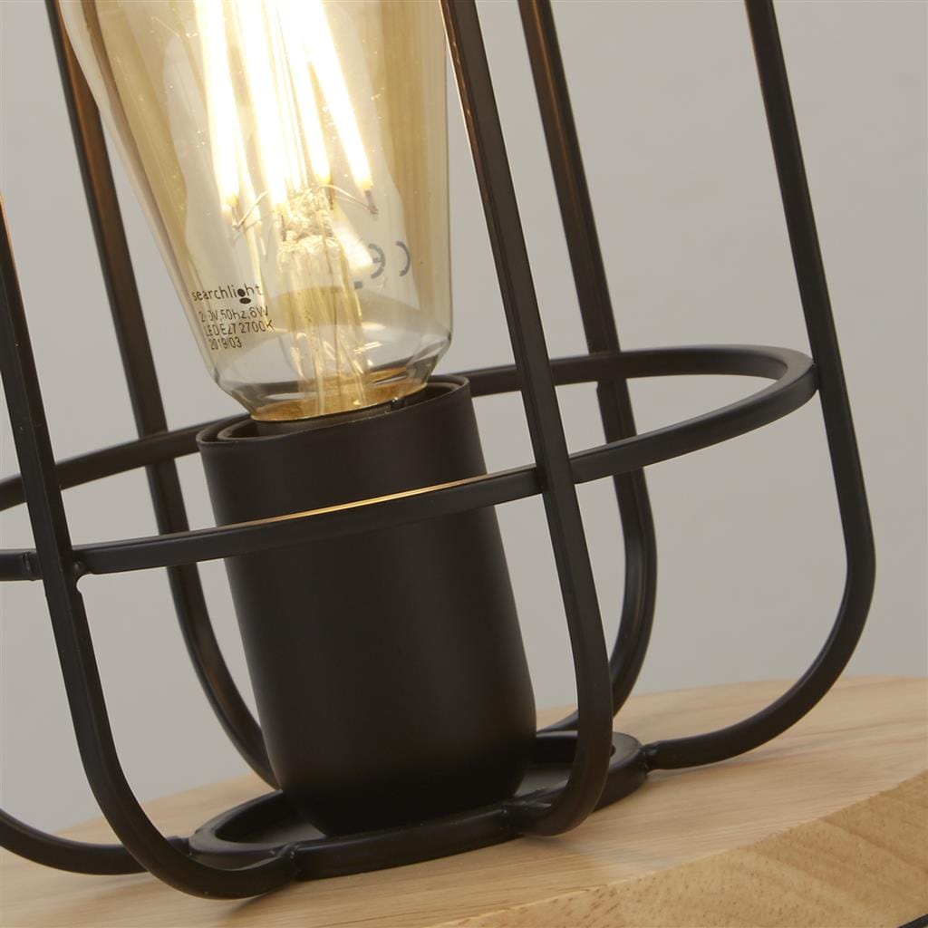 lampe a poser Lampe à poser VISION métal et bois Marque Searchlight Lumisign