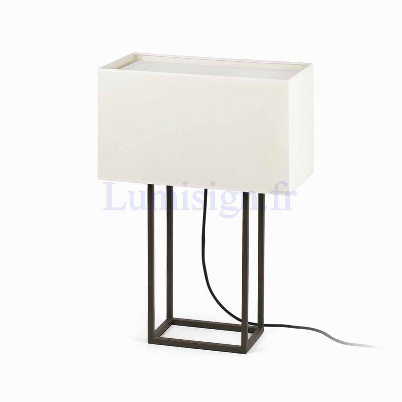 lampe a poser Lampe de table VESPER marron Faro Lumisign