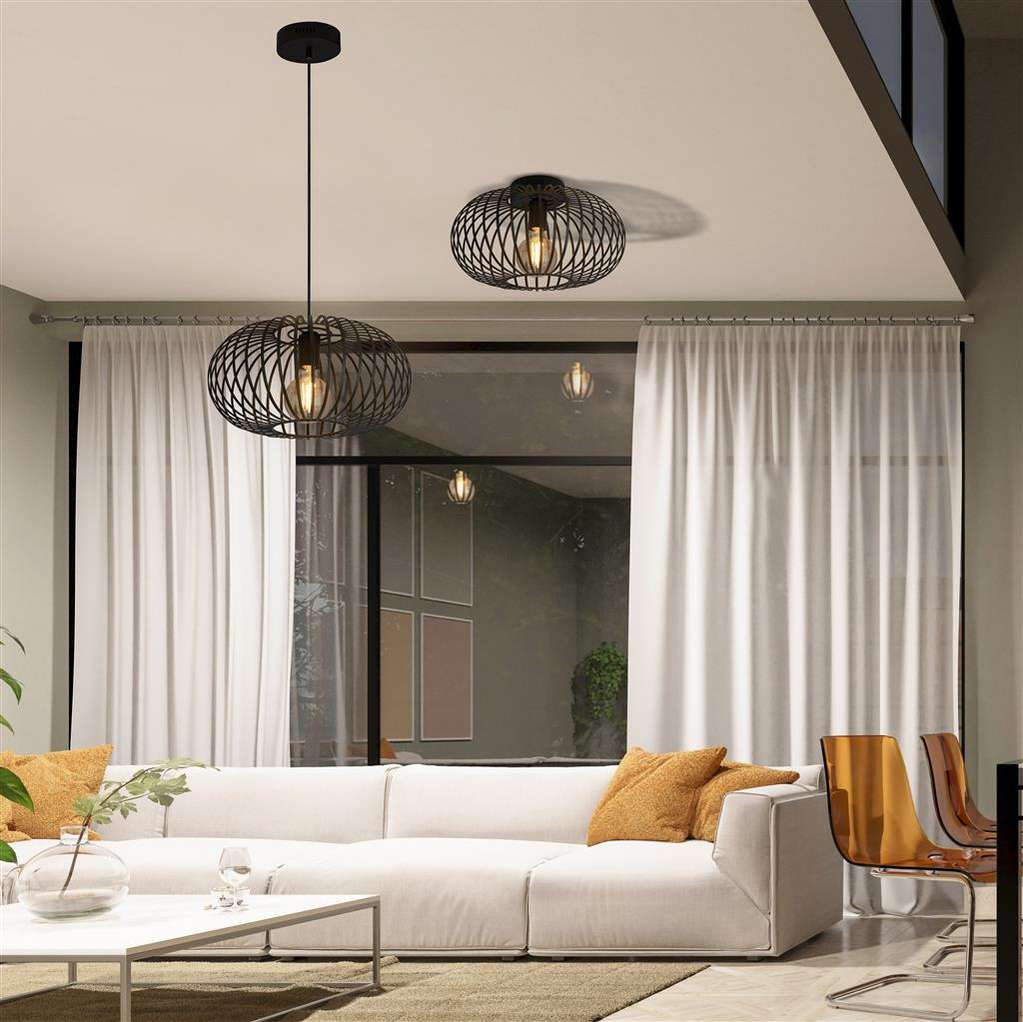 Suspension Luminaire AVERY convertible plafonnier ou suspension Marque Searchlight Lumisign