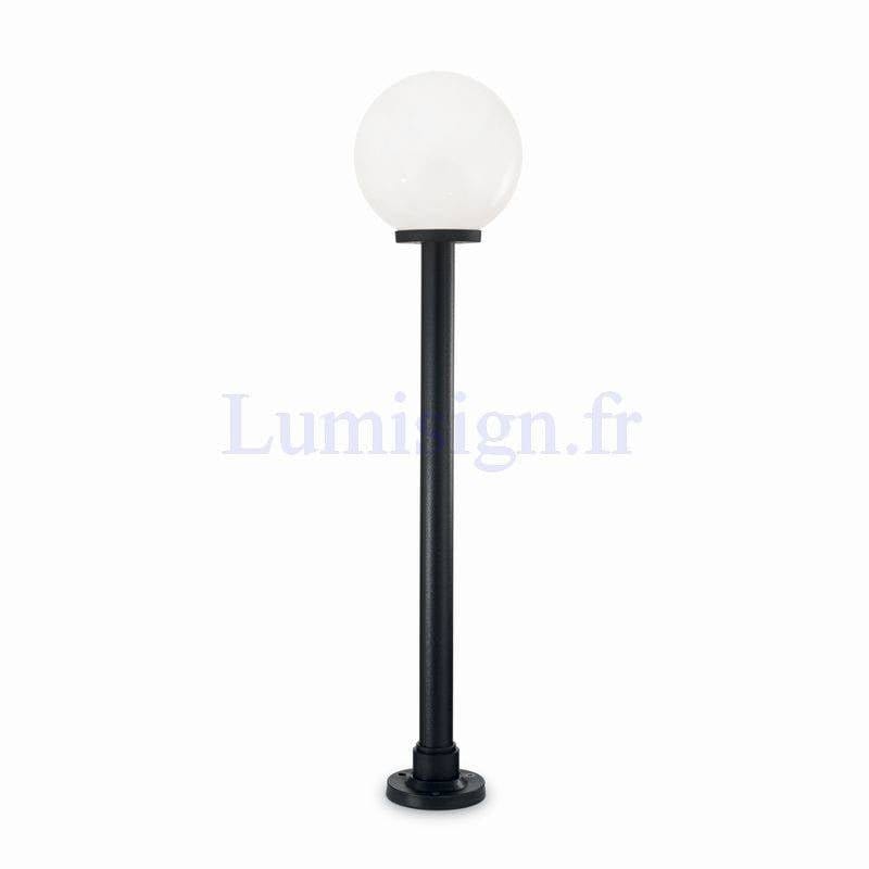 Borne extérieure Mini lampadaire CLASSIC-GLOBE opale Idéal-lux Lumisign