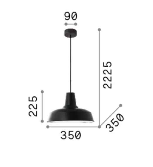 Suspension MOBY noire