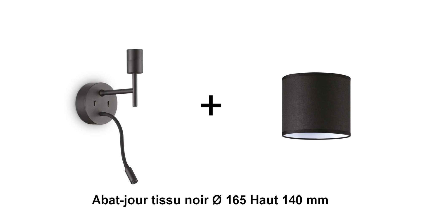 Applique liseuse noire SET-UP à composer vous même