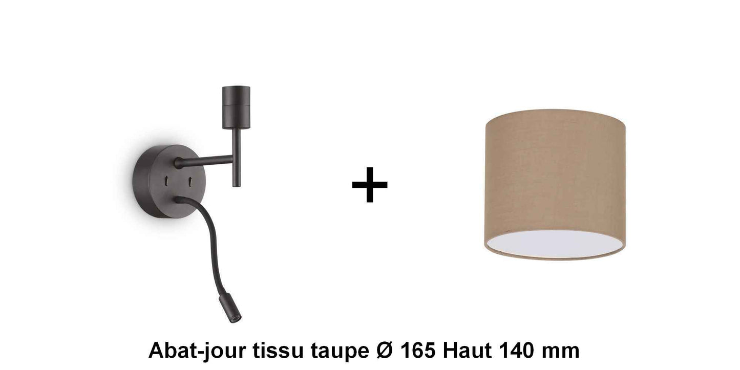 Applique liseuse noire SET-UP à composer vous même