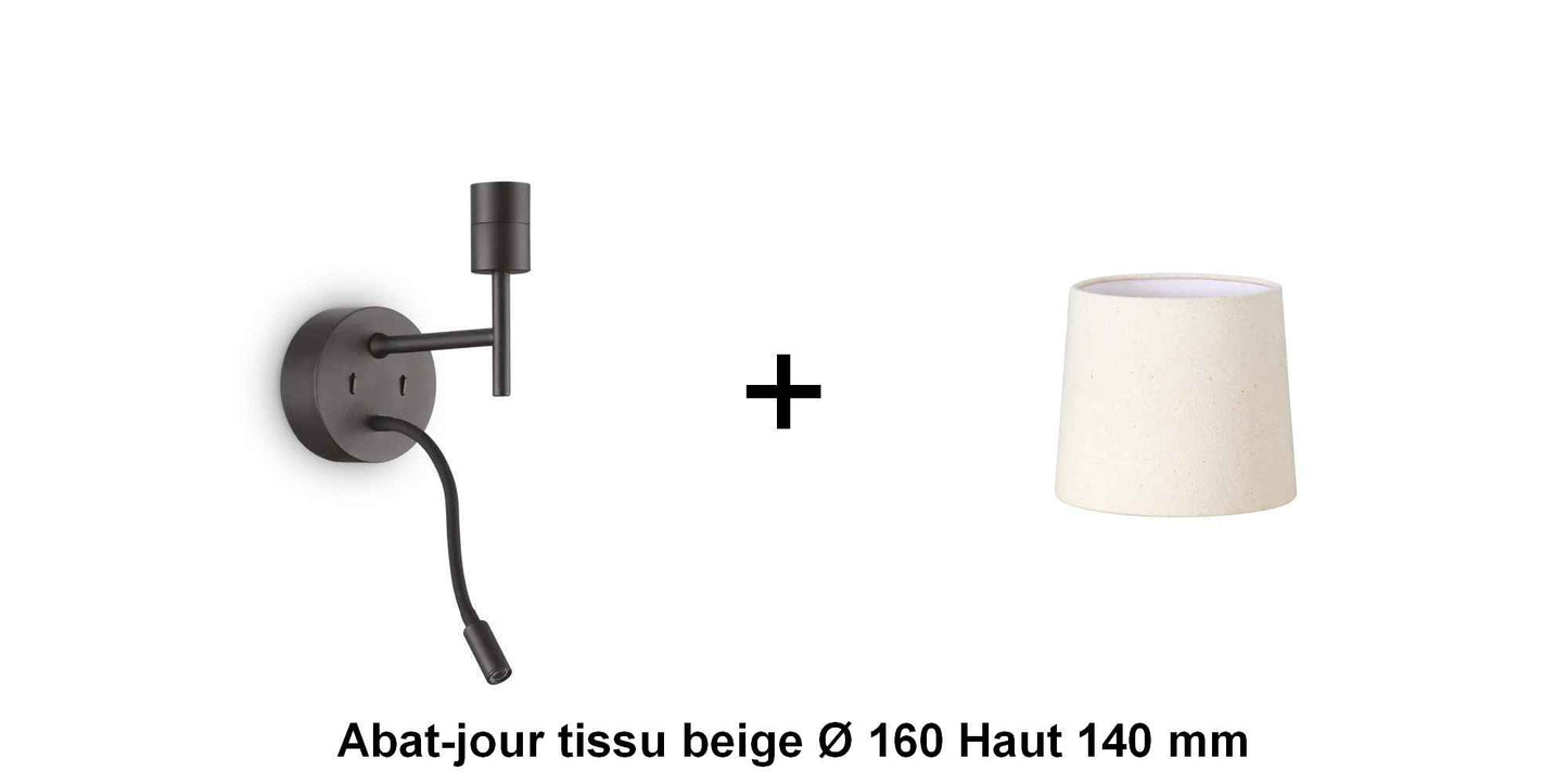 Applique liseuse noire SET-UP à composer vous même