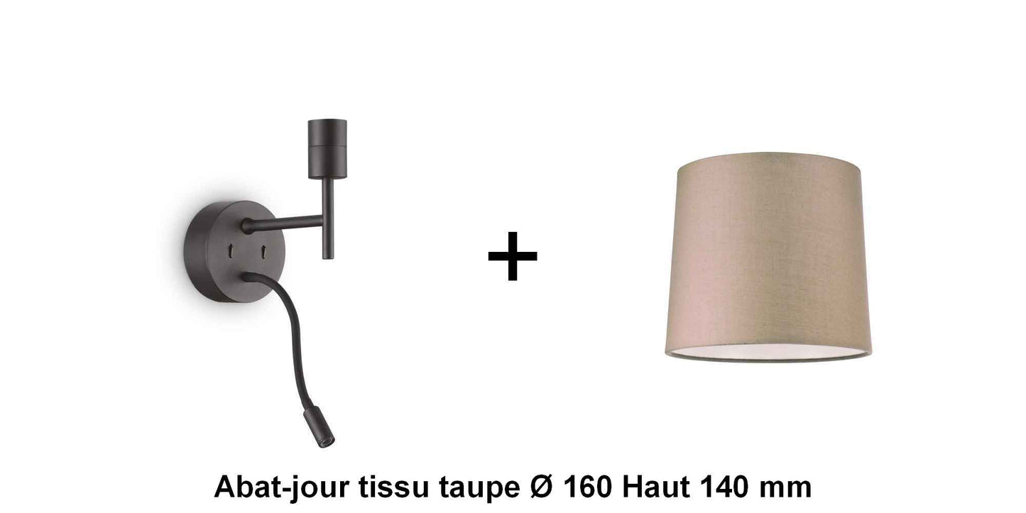 Applique liseuse noire SET-UP à composer vous même