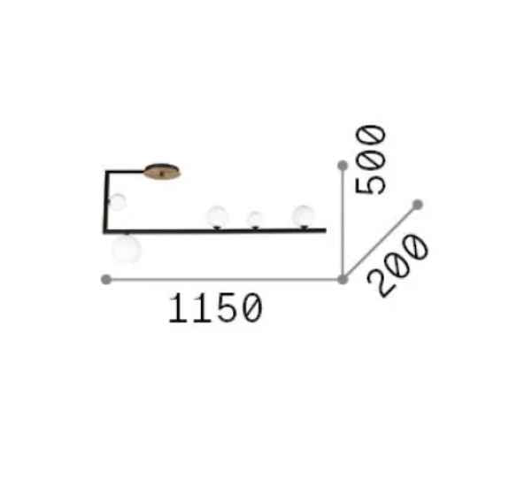 Plafonnier BIRDS 5 lampes verres soufflés - Plafonnier - Lumisign