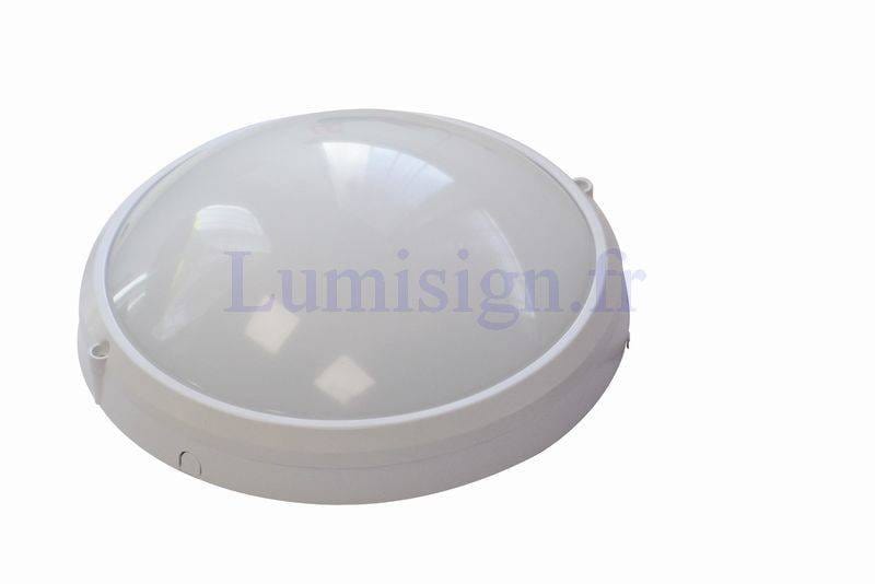 Plafonnier extérieur Plafonnier LED Ø300 18W 4000K avec détecteur Miidex Lumisign