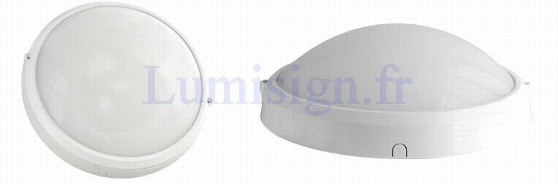 Plafonnier extérieur Plafonnier LED Ø300 18W 4000K avec détecteur Miidex Lumisign