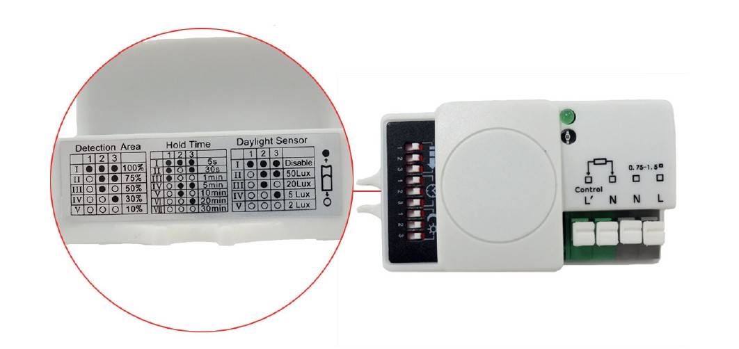 Plafonnier extérieur Plafonnier LED Ø300 18W 4000K avec détecteur Miidex Lumisign