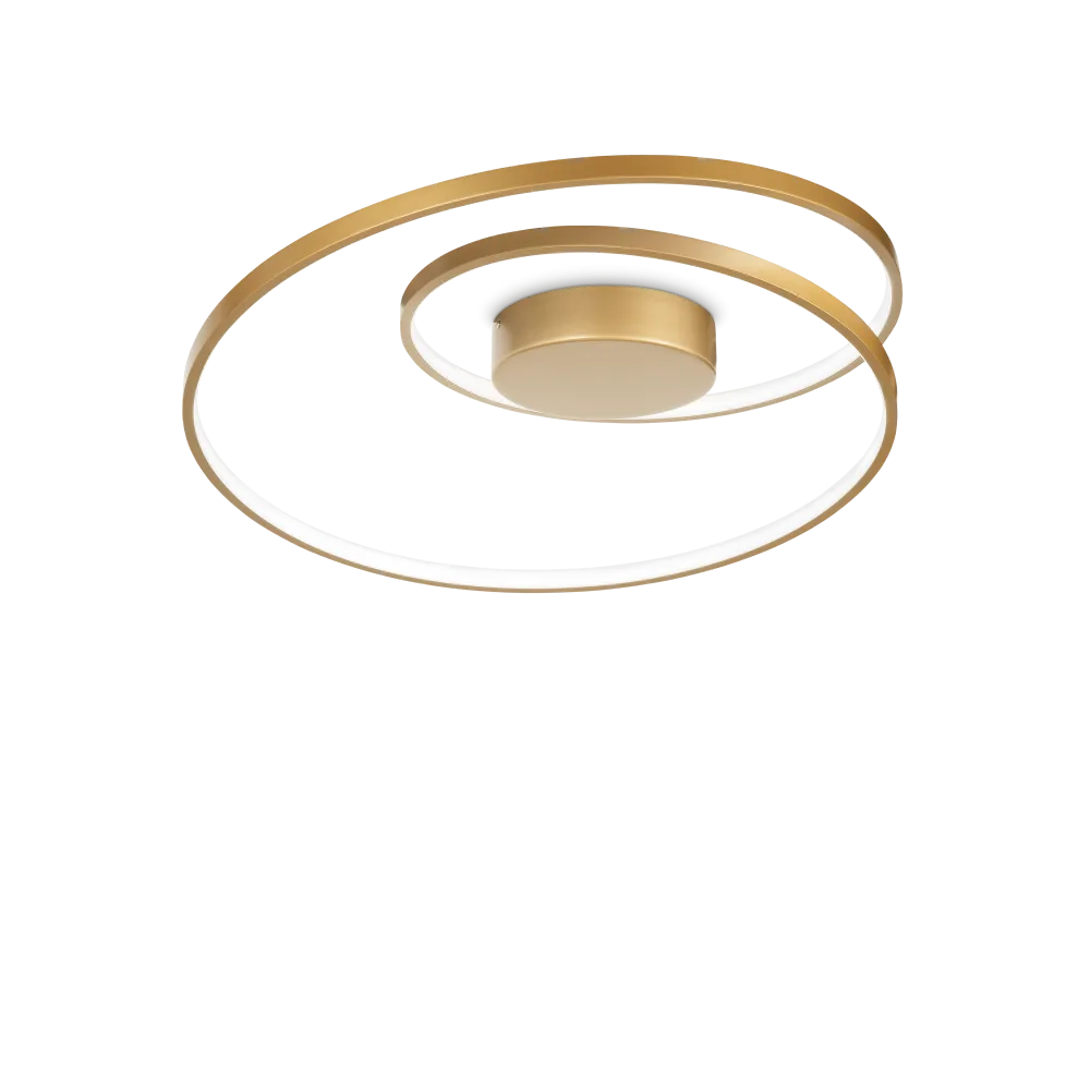 Plafonnier Oz laiton LED 48 watts - Éclairage puissant 5100LM en lumière chaude 3000K. Dimmable pour ambiance personnalisée.