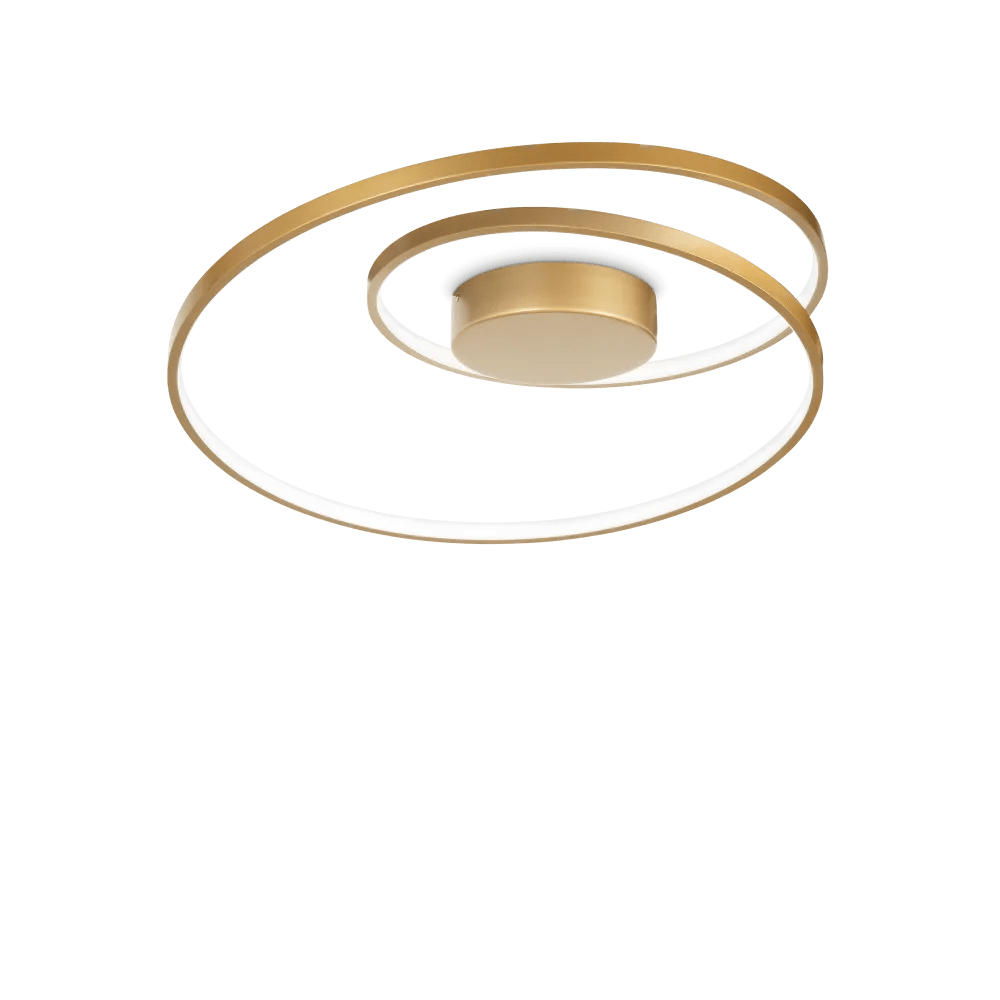 Plafonnier Oz laiton LED 48 watts - Éclairage puissant 5100LM en lumière chaude 3000K. Dimmable pour ambiance personnalisée.