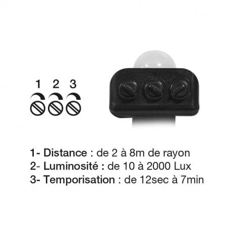 Projecteur Projecteur extérieur LED avec détecteur 10W blanc chaud Miidex Lumisign