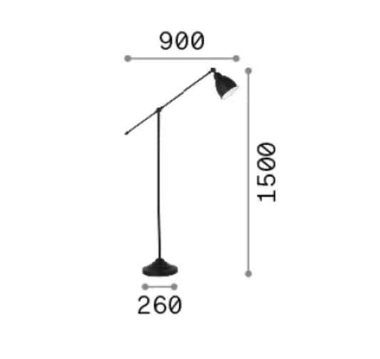 Lampadaire NEWTON noire