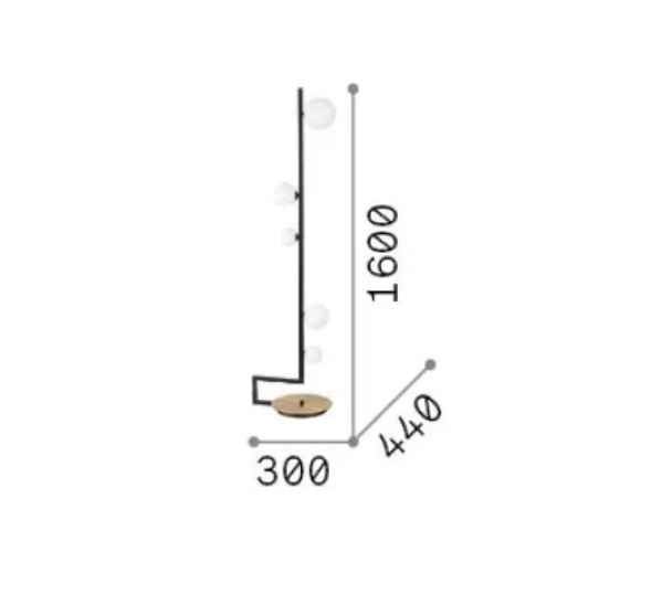 Lampadaire BIRDS 5 lampes verres soufflés - Lampadaire - Lumisign