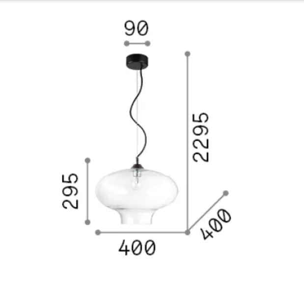 Suspension BISTRO ROUND verre soufflé transparent