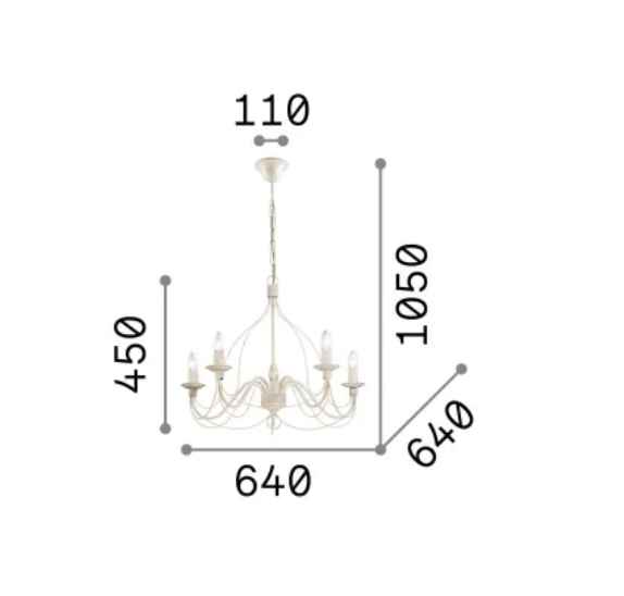 Suspension CORTE-SP5 rouille effet antique