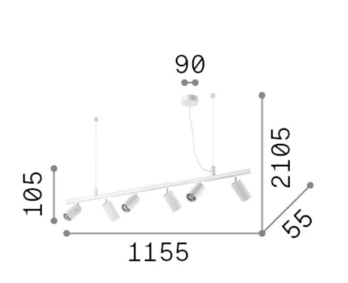 Suspension DYNAMITE SP6 noire: explosivement stylée - Lumisign