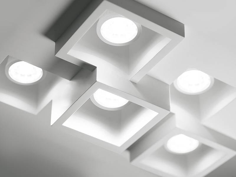 Spot encastrable Spot en plâtre semi-encastré HERAEA-5 Sforzin Lumisign