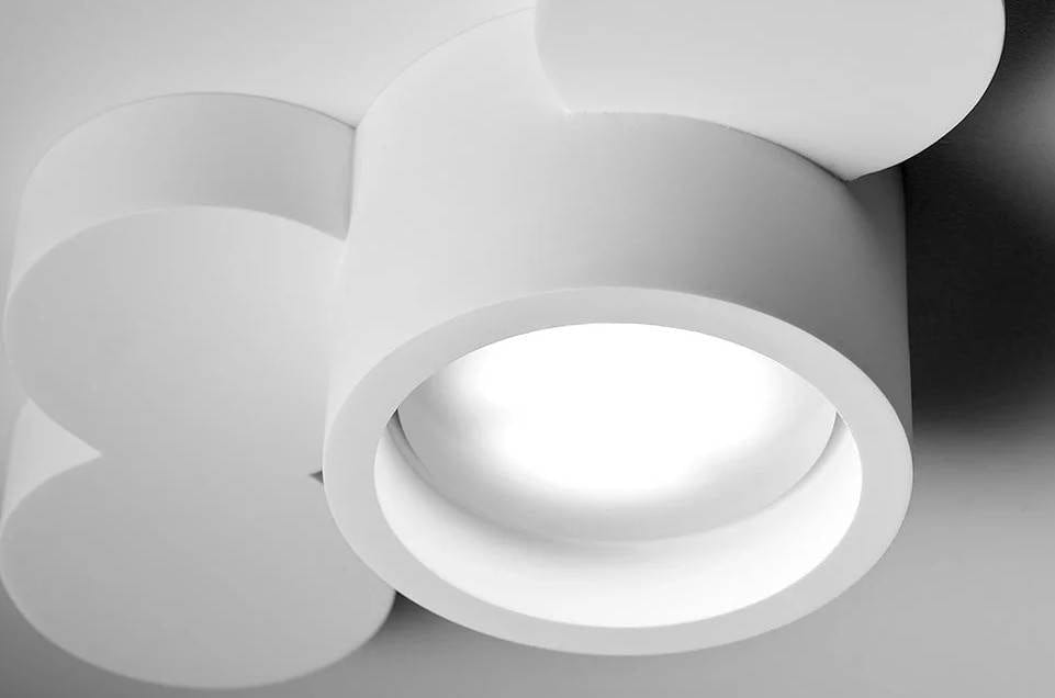 Spot en saillie Spot en saillie CHIO-1 plâtre Sforzin Lumisign